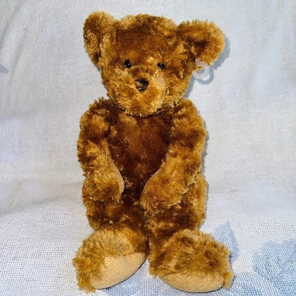 Excellent Condition Douglas Cuddle Toy 12” Fuzzy Carmel Teddy Bear - Picture 1 of 10